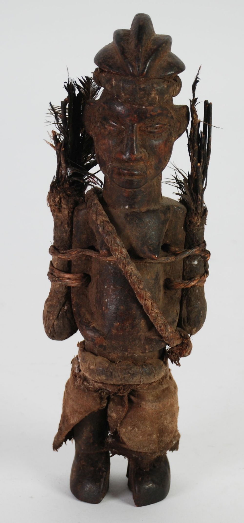 YAKA CARVED WOOD FETISH BUNDLE FIGURE, 11" (28cm) high