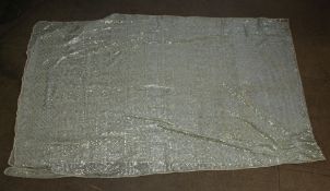 A PERHAPS INDIAN HEAVY WHITE METAL EMBROIDERED SHAVE 94" x 27" (239 cm x 68.5 cm)