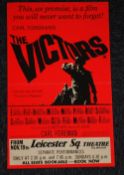 1963 'THE VICTORS' ADVERTISING POSTER For The Leicester Square Theatre, 20" x 12 1/2" (50.8cm x 31.