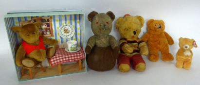 A MODERN GABRIELLE DESIGN 'COLLECTORS' 'WINNIE THE POOH' with wooden chairs and table and Royal