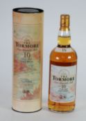 THE TORMORE 1 LITRE BOTTLE OF PURE SPEYSIDE SINGLE MALT SCOTCH WHISKY 10 years old, 43% vol., with