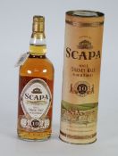SCAPA I LITRE BOTTLE OF SINGLE ORKNEY MALT SCOTCH WHISKY aged 10 years, 43% vol., with sealed cork