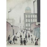 •L.S. LOWRY (1887-1976) ARTIST SIGNED LIMITED EDITION COLOUR PRINT 'Mrs Swindell's Picture' an