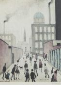 •L.S. LOWRY (1887-1976) ARTIST SIGNED LIMITED EDITION COLOUR PRINT 'Mrs Swindell's Picture' an