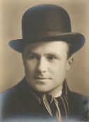 A. S. KAY BLACK AND WHITE PHOTOGRAPHIC PORTRAIT 'Harry Rutherford' 6" x 4 1/2" (15 x 11.5cm) (No.