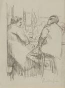 HARRY RUTHERFORD (1903 - 1985) TWO PENCIL DRAWINGS Figures sketched in a pub Signed 6 1/4" x 4 1/