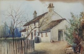 WILLIAM RUTHERFORD (Harry Rutherford's father) WATERCOLOUR DRAWING 'Walker Fold', the birthplace