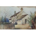 WILLIAM RUTHERFORD (Harry Rutherford's father) WATERCOLOUR DRAWING 'Walker Fold', the birthplace