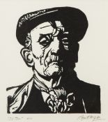 ROGER HAMPSON (1925-1996) LINOCUT 'Old Tom' Signed, titled and numbered 4/10 in pencil 8" x 7" (20cm