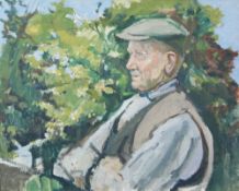 HARRY RUTHERFORD (1903 - 1983) OIL PAINTING ON BOARD 'Portrait of Bill Butler' Unsigned 18" x 22" (