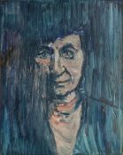 •LAWRENCE ISHERWOOD (1917-1988) OIL PAINTING ON BOARD 'Mother Lily' Portrait of artists mother