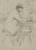 HARRY RUTHERFORD (1903 - 1985) TWO PENCIL DRAWINGS Figures sketched in a pub Signed 6 1/4" x 4 1/