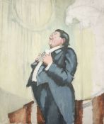 HARRY RUTHERFORD (1903 - 1985) OIL PAINTING ON PANEL 'Opera Singer' 24" x 20" (61 x 51cm) (