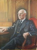 HARRY RUTHERFORD (1903 - 1985) OIL PAINTING ON CANVAS 'Portrait of Richard Graham' Signed 40" x
