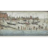 •L.S. LOWRY (1887-1976) ARTIST SIGNED LIMITED EDITION COLOUR PRINT 'The Beach' an edition of 850