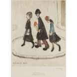 •L.S. LOWRY (1887-1976) ARTIST SIGNED LIMITED EDITION COLOUR PRINT 'The Family' an edition of 850