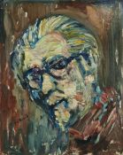 •LAWRENCE ISHERWOOD (1917-1988) OIL PAINTING ON BOARD 'Self Portrait' Signed lower left and titled