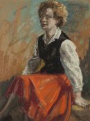 A. S. FINLAYSON (Manchester) PASTEL DRAWING Portrait of a lady seated Signed and dated 1962 20" x
