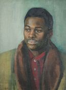 HARRY RUTHERFORD (1903 - 1983) OIL PAINTING ON BOARD 'Paul Winter', bust portrait of a man Signed