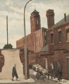 ROGER HAMPSON (1925-1996) OIL PAINTING ON BOARD 'Mossfield Mill, Bolton' Signed; titled and numbered