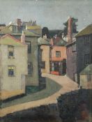 HARRY RUTHERFORD (1903 - 1983) OIL PAINTING 'Sunny Street' Signed 18" x 14" (46 x 35.5cm) (No. 142