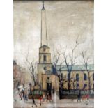 •L. S. LOWRY (1887 - 1976) ARTIST SIGNED LIMITED EDITION COLOUR PRINT 'St Lukes, London' Signed