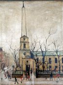 •L. S. LOWRY (1887 - 1976) ARTIST SIGNED LIMITED EDITION COLOUR PRINT 'St Lukes, London' Signed