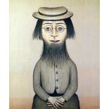 •L. S. LOWRY (1887 - 1976) ARTIST SIGNED LIMITED EDITION COLOUR PRINT 'Woman with Beard' Guild