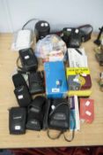 CHINON CE-3 SLR ROLL FILM CAMERA, KENLOCK 35/105mm LENS, SIX VARIOUS 35mm ROLL CAMERAS, AND