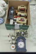 MINOR COLLECTABLES TO INCLUDE; FOUR CRESTED WARE LIGHTHOUSES, A CAPTAINS CUP, SMALL COMPASS, A