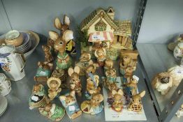 A COLLECTION OF PENDELFIN FIGURES; WAKEY, TWIN, PEEPS, POPPET, BONGO, ROCKY, PHUMF, ROLLY,
