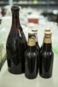 *THREE SMALL (27.5cl) BOTTLES OF '1953 CORONATION ALE' produced by Mitchells and Butlers Ltd.