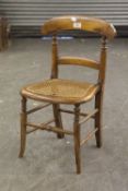 VICTORIAN CHILD'S CHAIR WITH CANE SEAT