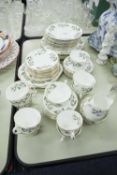 A POST WARE CROWN STAFFORDSHIRE 57 PIECE PART DINNER AND TEA SERVICE