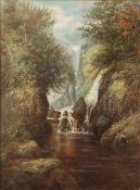 BRITISH SCHOOL (late Nineteenth Century) OIL PAINTING ON CANVAS Ingleton Falls, Yorkshire