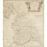 ROBERT MORDEN, ENGRAVED COUNTY MAP OF THE PALATINE OF LANCASTER, uncoloured, 16" x 14" (40.5 x 35.