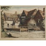 J. LEWIS STANT (Twentieth Century) COLOURED ETCHING Blaifore ?, Nice 9 3/4" x 13 3/4" (24.8cm x 34.