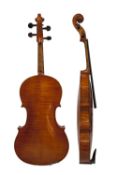 MID 20th CENTURY VIOLA LABELLED MARTEN CORNELISSEN APELDOORN 1965 OPUS 46, with two piece back, 16