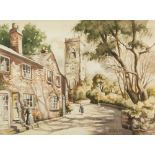 KENNETH ELKS (Twentieth Century) WATERCOLOUR 'Bowdon Church' Signed and inscribed lower right,