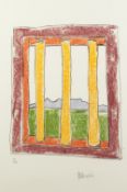 NELSON MANDELA (1918-2013) ARTIST SIGNED LIMITED EDITION LITHOGRAPHIC COLOUR PRINT 'The Window'