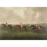 AFTER J.N. SATORIUS REPRODUCTION COLOUR PRINT 'Horse race' 17 1/2" x 25" (44.4cm x 63.5cm)