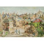 ROBERT BINDLOSS WATERCOLOUR DRAWING 'Street scene, Huddersfield' Signed and dated (19)'78 11 1/2"