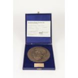 LEO SOLOMON (Rochdale) BRONZE MEDALLION, LIMITED EDITION 'Medallion of L.S. Lowry' incised signature