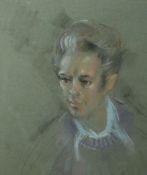 •HAROLD RILEY (b. 1934) PASTEL DRAWING 'Portrait of a lady' Signed and dated (19)70 13 1/2" x 11 1/