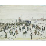 •L.S. LOWRY (1887-1976) ARTIST SIGNED LIMITED EDITION COLOUR PRINT 'Ferry Boats' an edition of 500