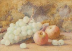 FRED SPENCER (EXL.1891-1924) WATERCOLOURS, A PAIR Still lifes with fruit, both signed lower right 7"