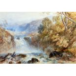 JAMES DUFFIELD HARDING (1798-1863) WATERCOLOUR DRAWING 'The Falls of Tummel, Perthshire' Unsigned,