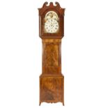 GEORGE III MAHOGANY LONGCASE CLOCK, with rolling moonphase, Signed J. Lister, Halifax, the 14"