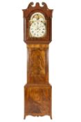 GEORGE III MAHOGANY LONGCASE CLOCK, with rolling moonphase, Signed J. Lister, Halifax, the 14"