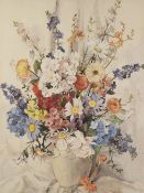 PHYLLIS J. HIBBERT WATERCOLOUR DRAWING Still life - Flowers in a vase Signed 27 1/2" x 20 1/2" (69.
